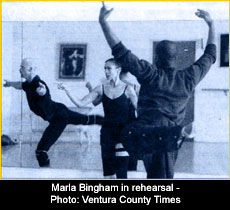 Marla Bingham in Rehearsal - Photo: Ventura County Times